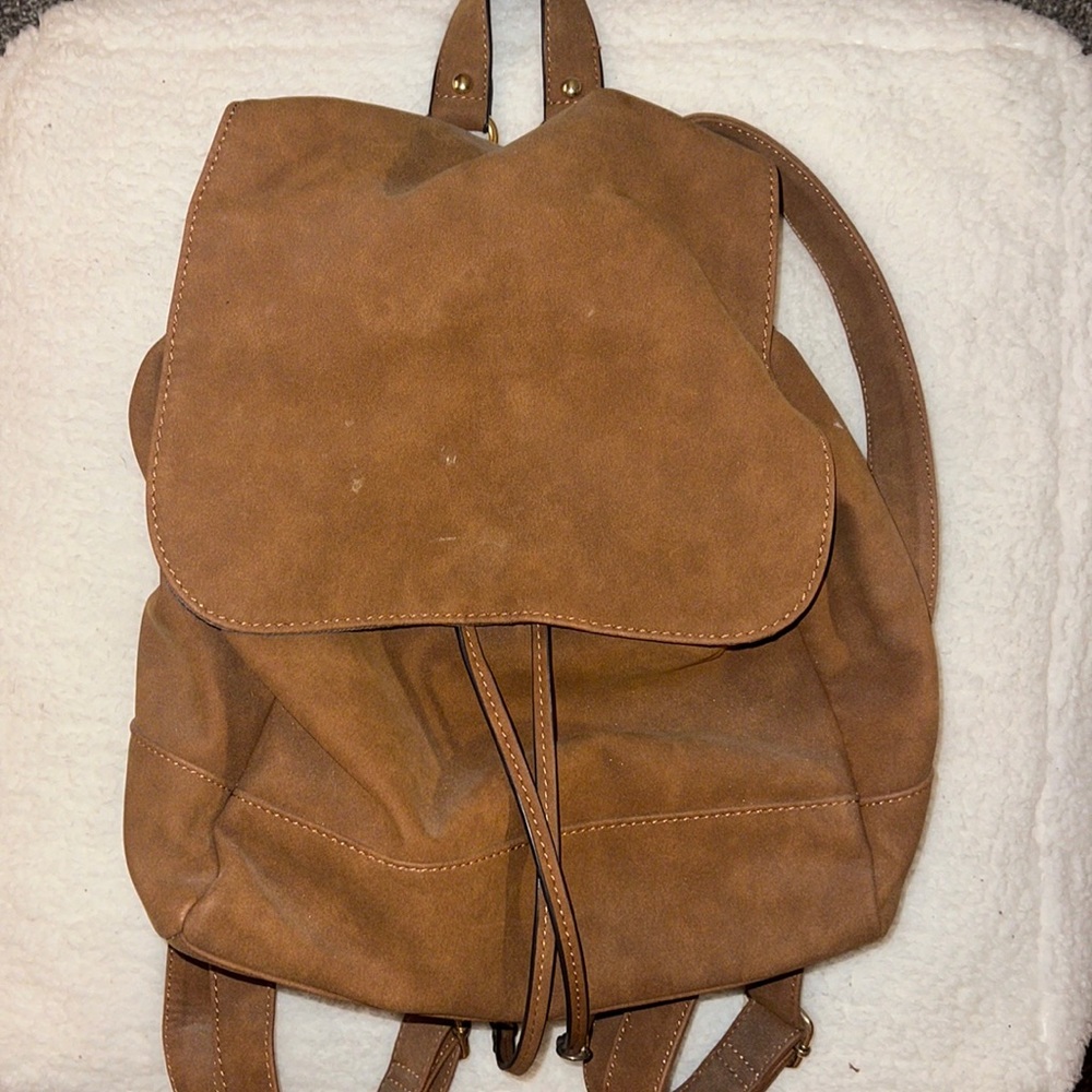 Brown cinch backpack